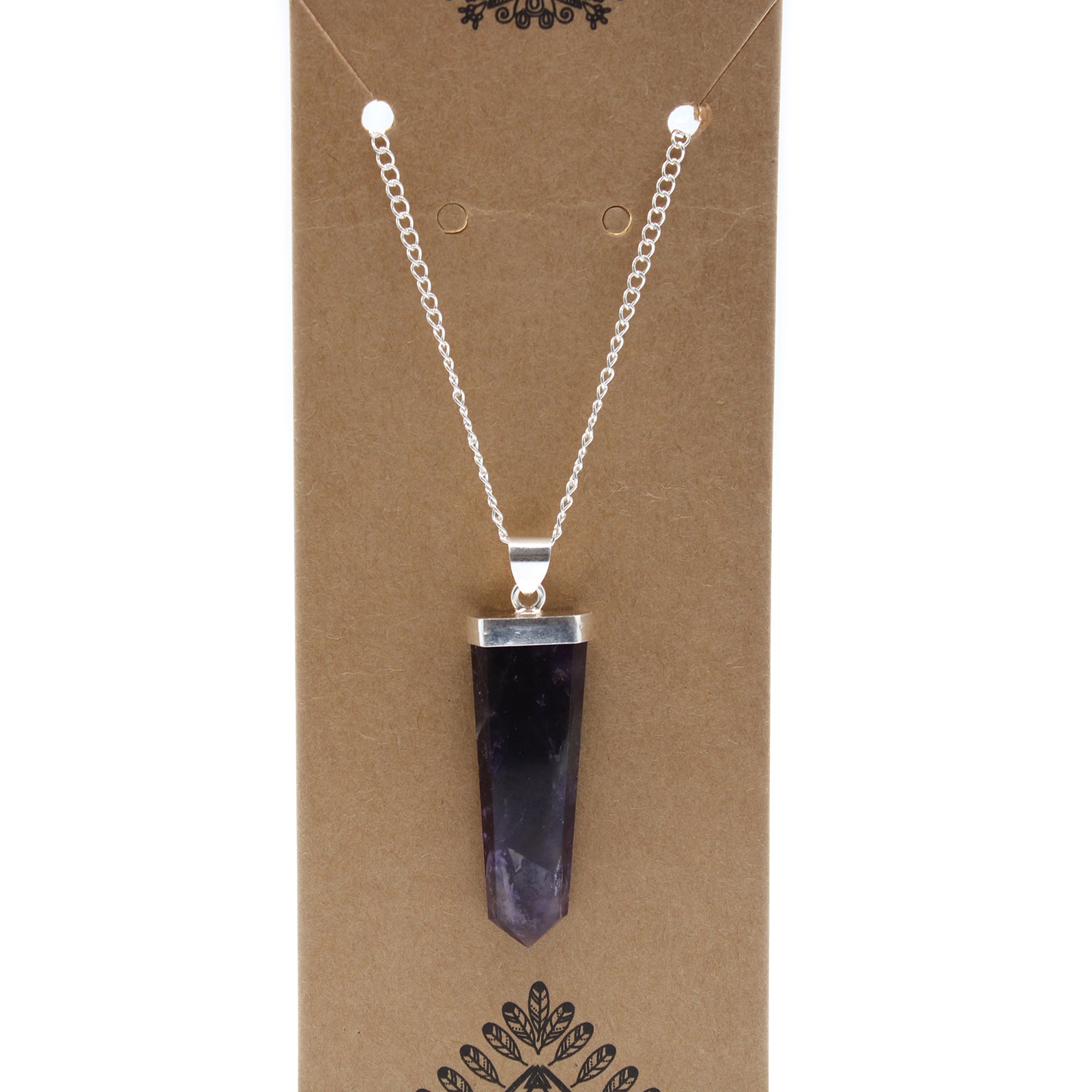 Gemstone Flat Pencil Pendant - Amethyst From Witch, Please!