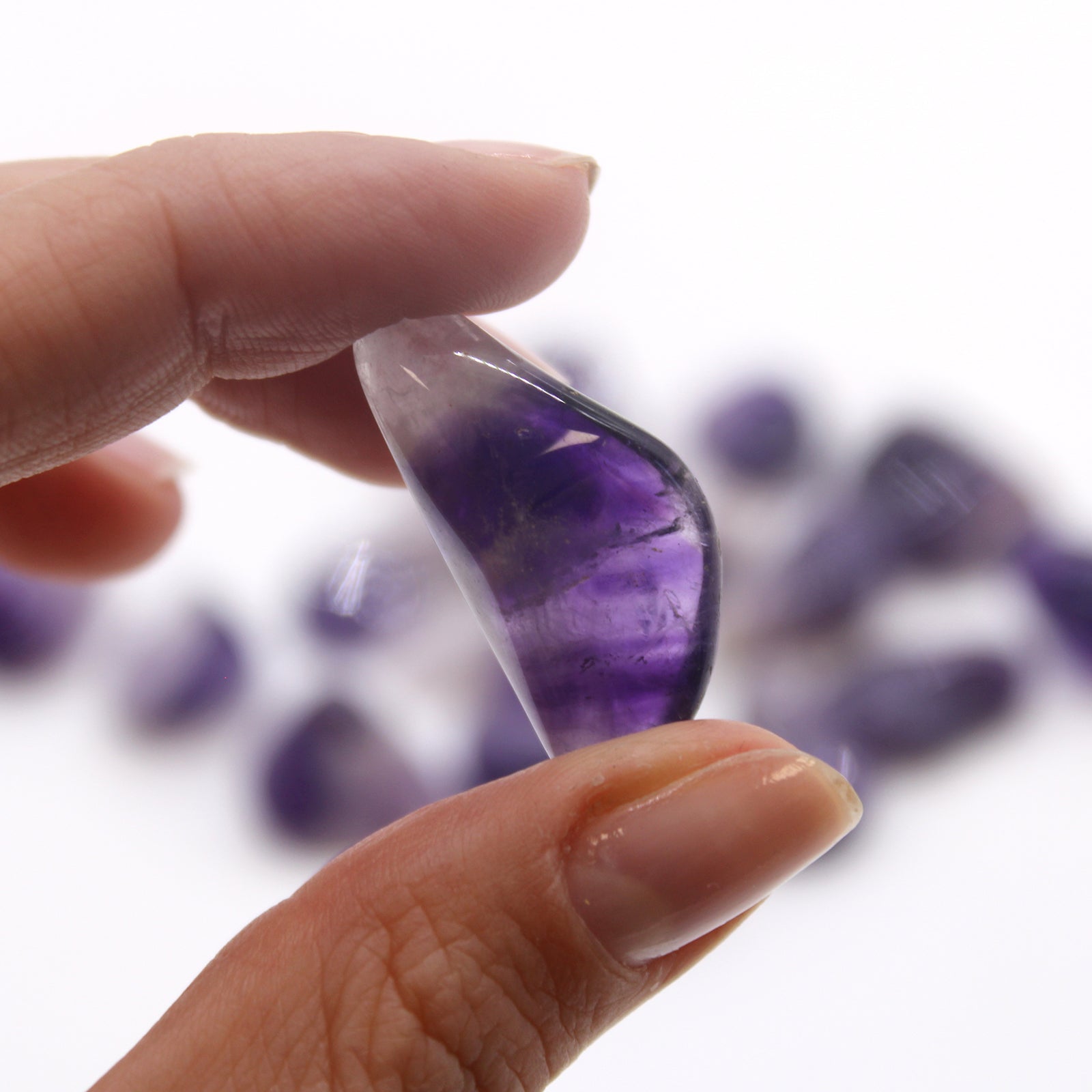 M Tumble Stone - Ameythst Banded (Grade A) From Witch, Please!