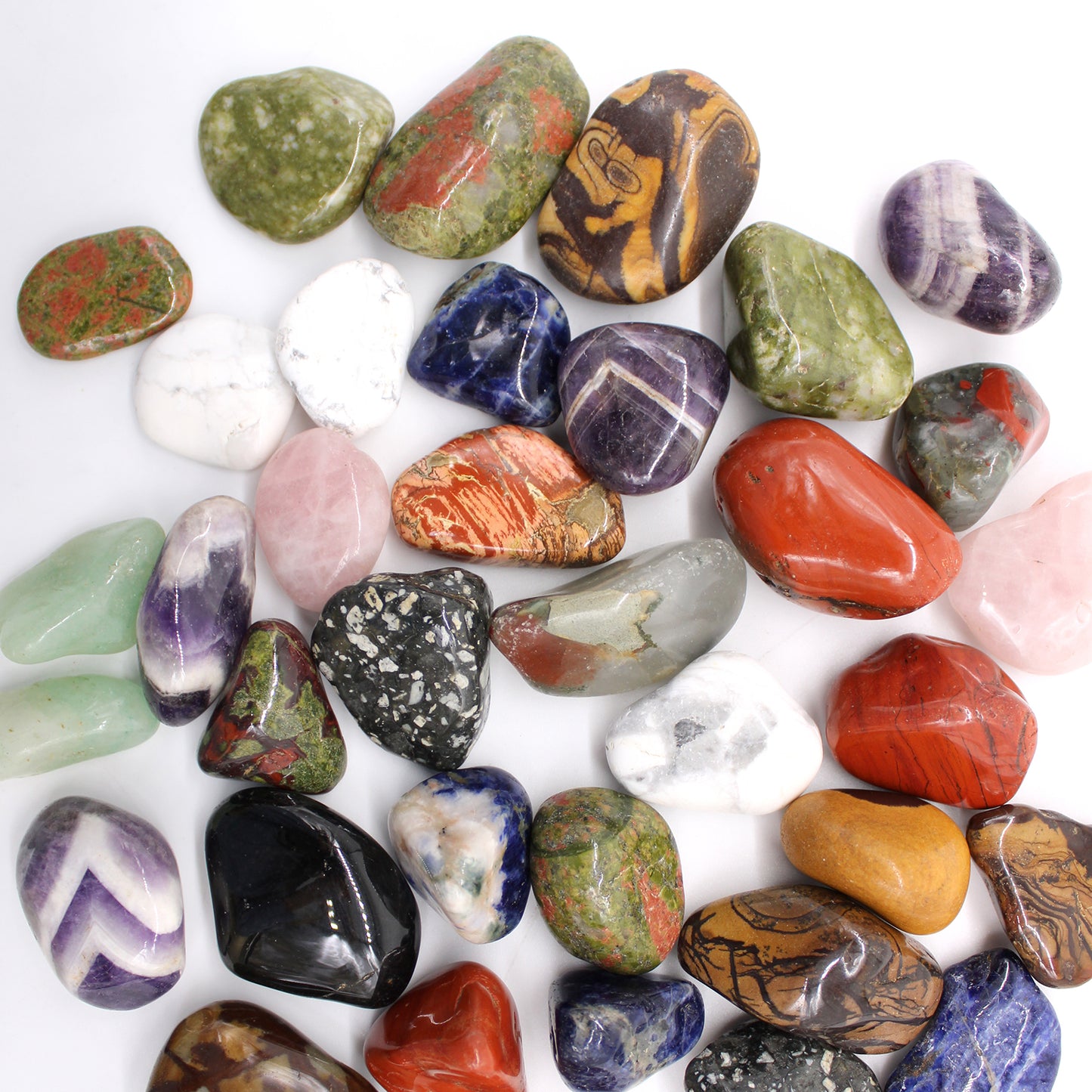 Medium African Tumble Stones - Amethyst - Chevron From Witch, Please!