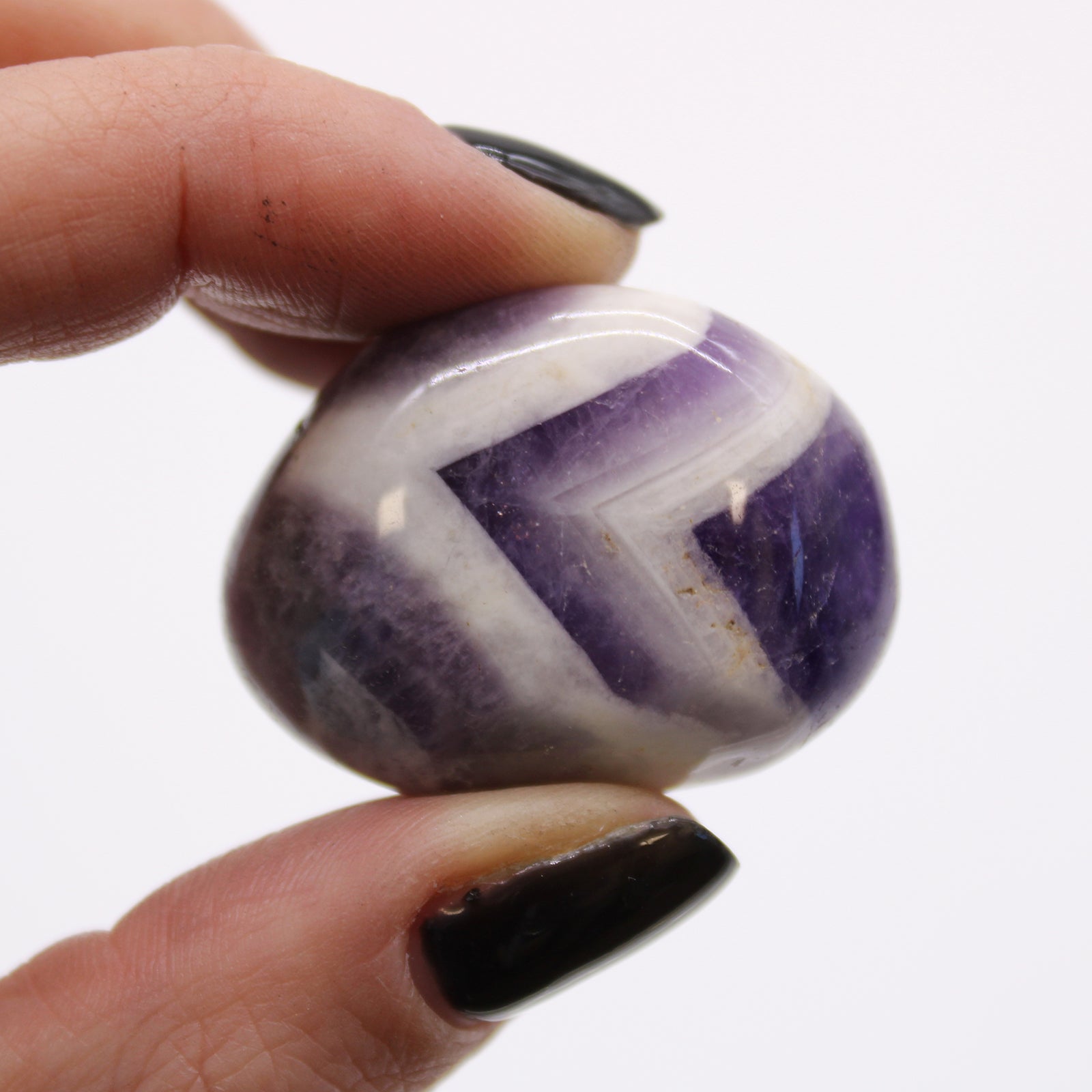Medium African Tumble Stones - Amethyst - Chevron From Witch, Please!