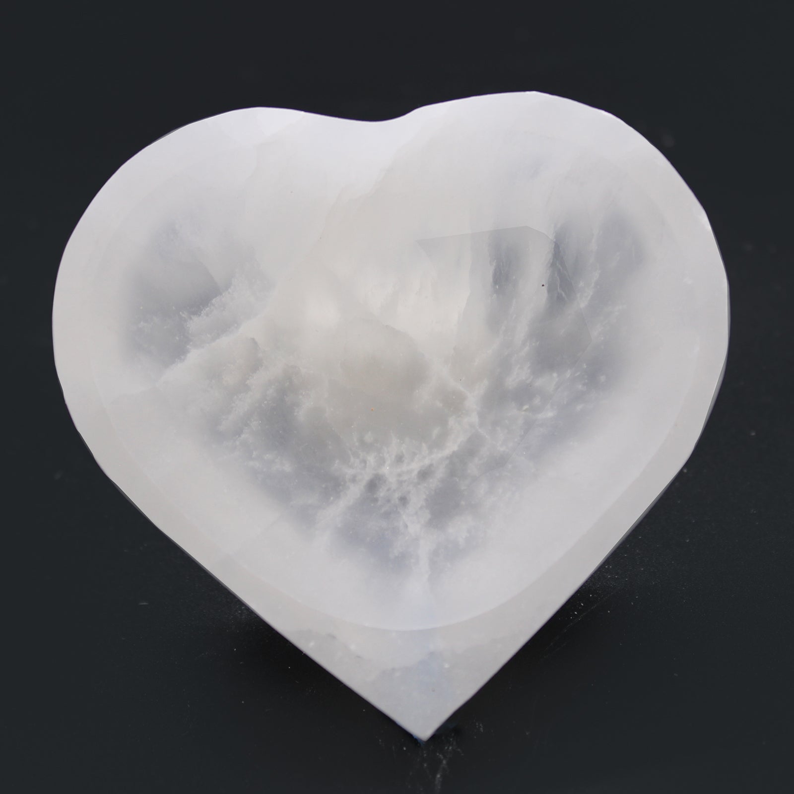 Selenite Heart Bowl - 10cm From Witch, Please!