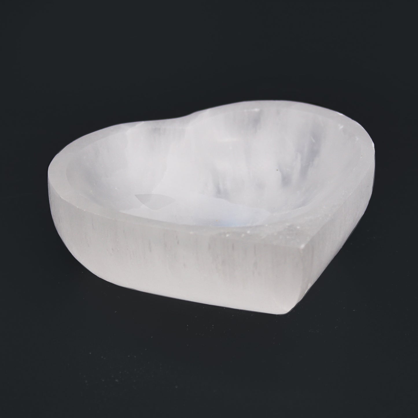 Selenite Heart Bowl - 10cm From Witch, Please!