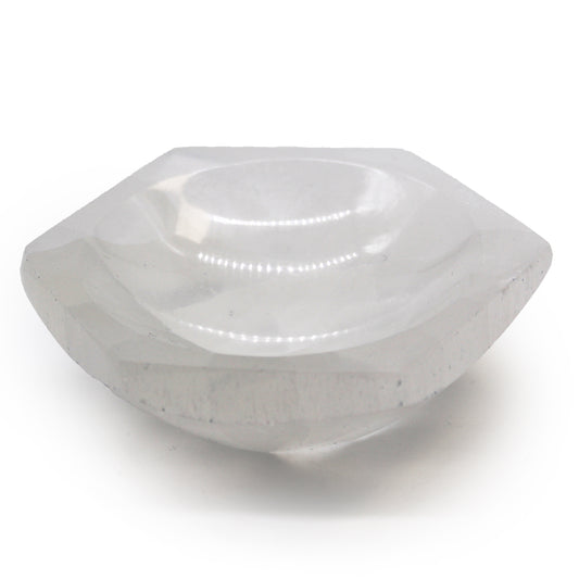 Selenite Hex Bowl - 10cm From Witch, Please!