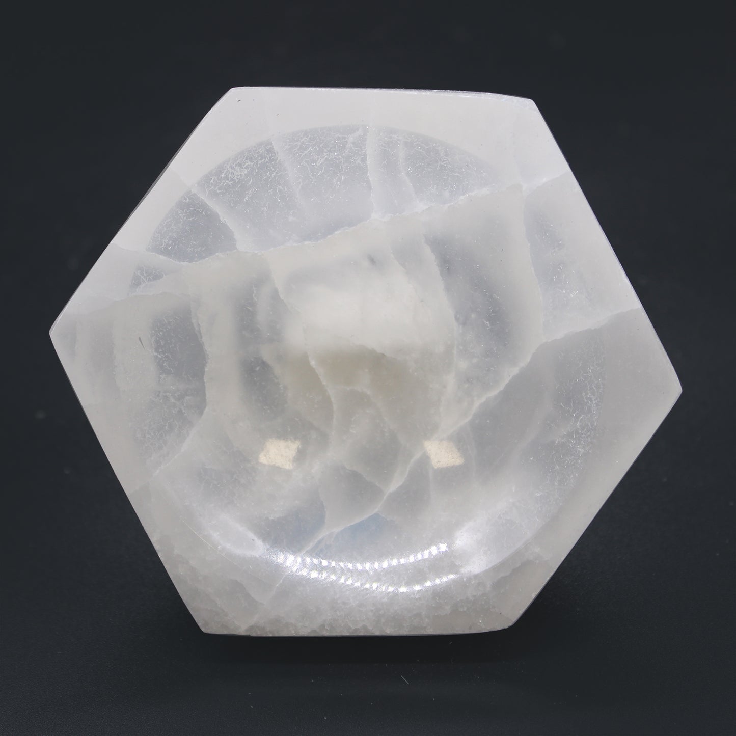Selenite Hex Bowl - 10cm From Witch, Please!