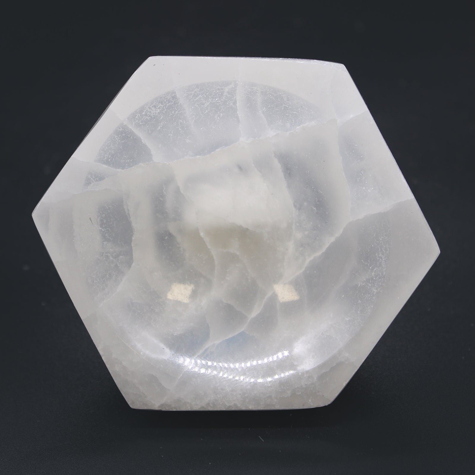 Selenite Hex Bowl - 10cm From Witch, Please!