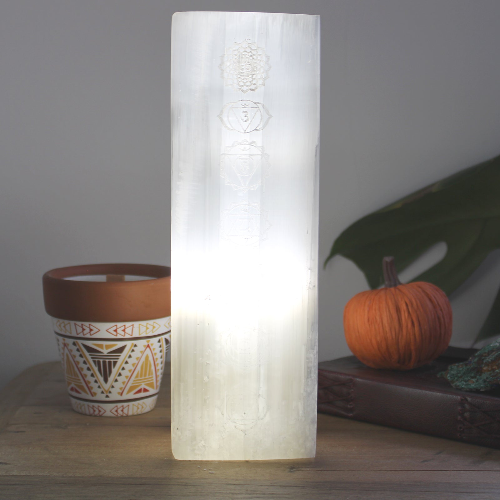 Selenite Block Lamp 25cm - Chakra Lamp From Witch, Please!