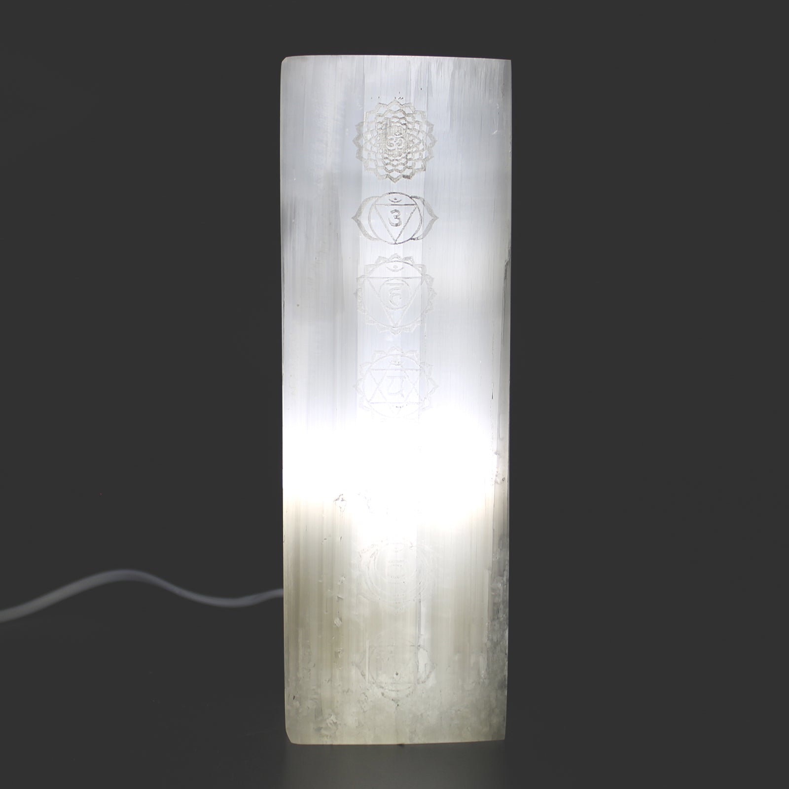 Selenite Block Lamp 25cm - Chakra Lamp From Witch, Please!