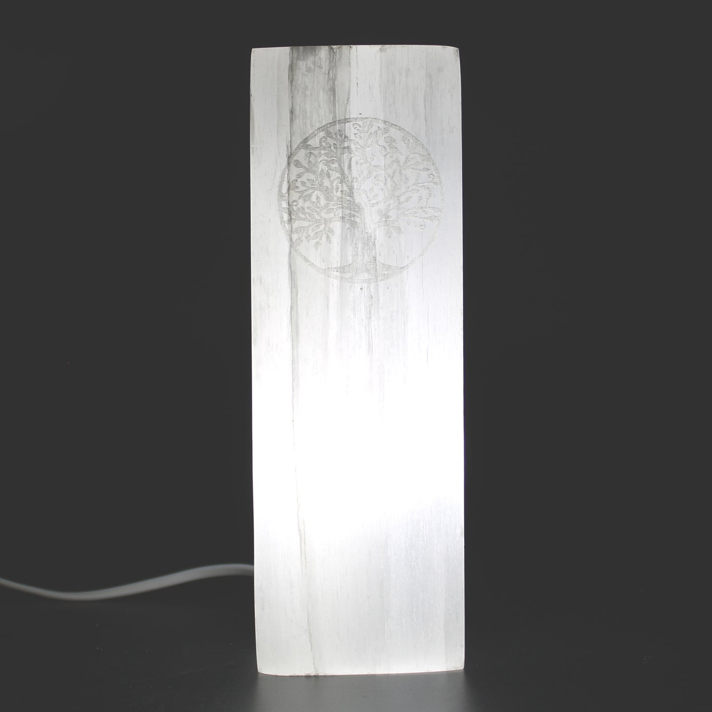 Selenite Block Lamp 25cm - Tree of Life From Witch, Please!