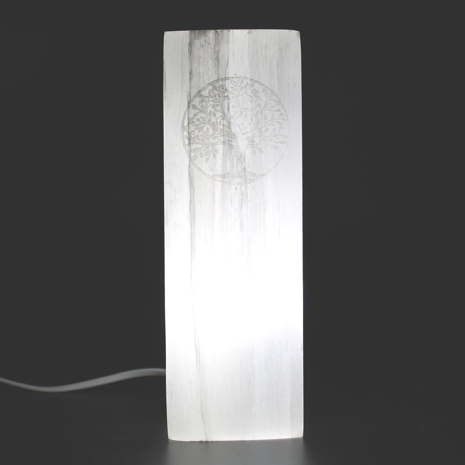 Selenite Block Lamp 25cm - Tree of Life From Witch, Please!