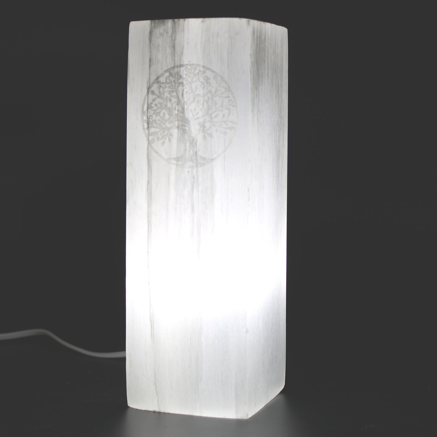 Selenite Block Lamp 25cm - Tree of Life From Witch, Please!