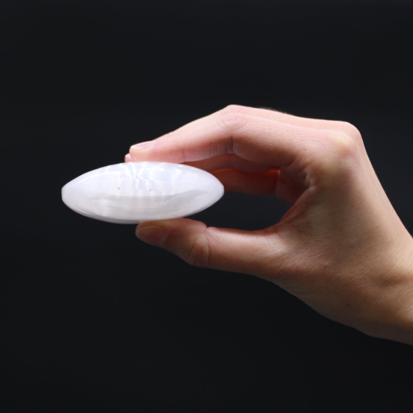 Selenite Palm Stone - 6.5 cm From Witch, Please!