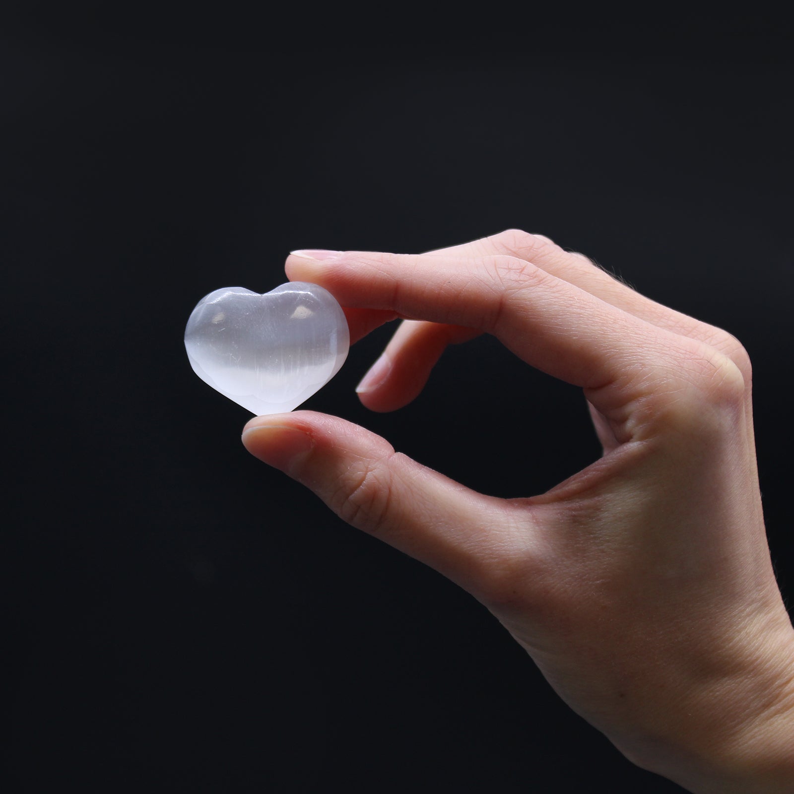 Selenite Heart - 3-4cm From Witch, Please!