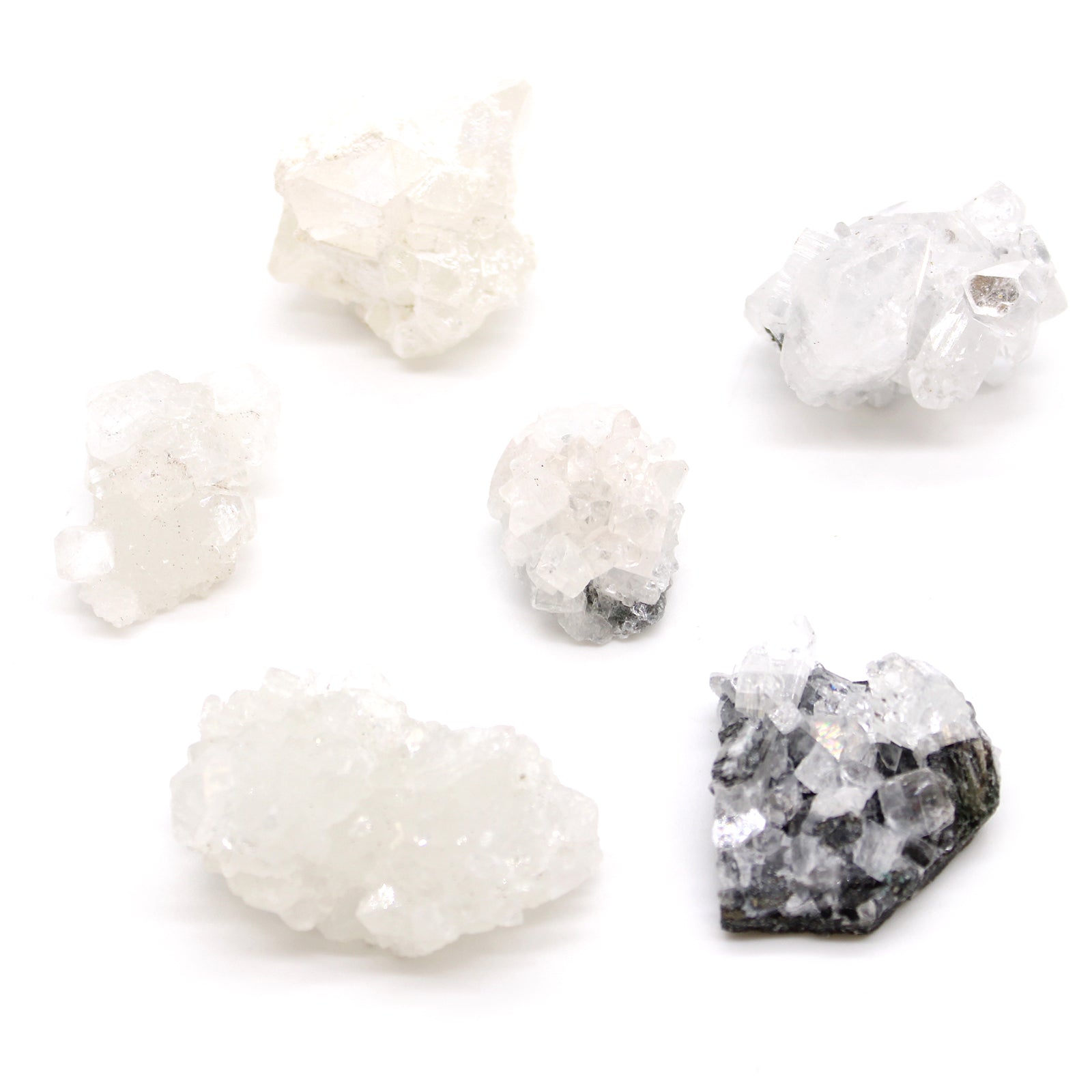 White Appophyllite Clusters 20-30mm From Witch, Please!