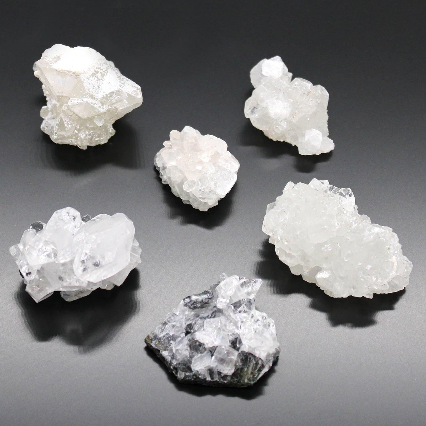 White Appophyllite Clusters 20-30mm From Witch, Please!