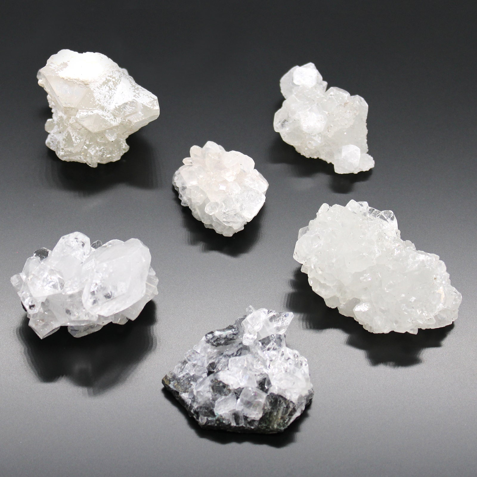 White Appophyllite Clusters 20-30mm From Witch, Please!