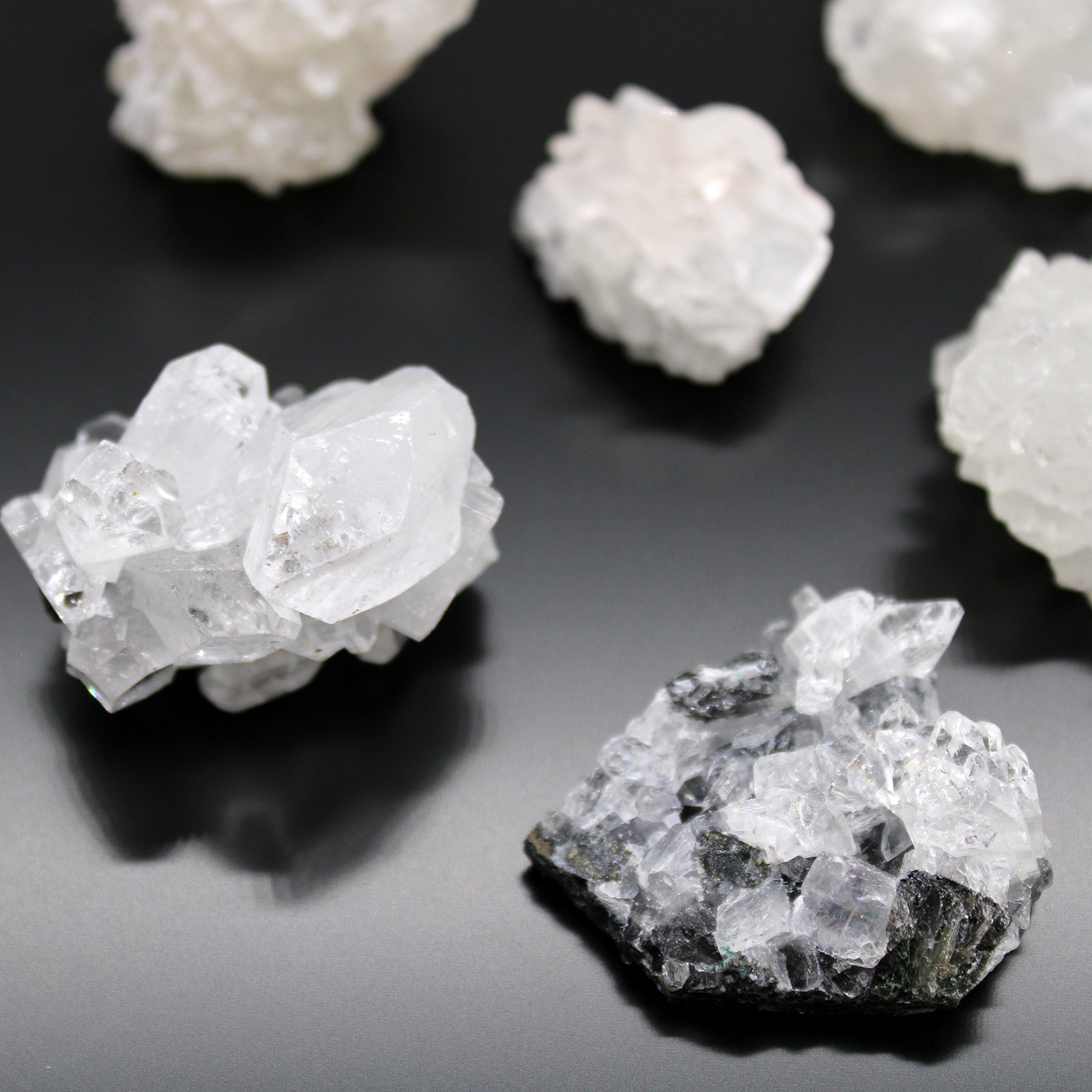 White Appophyllite Clusters 20-30mm From Witch, Please!