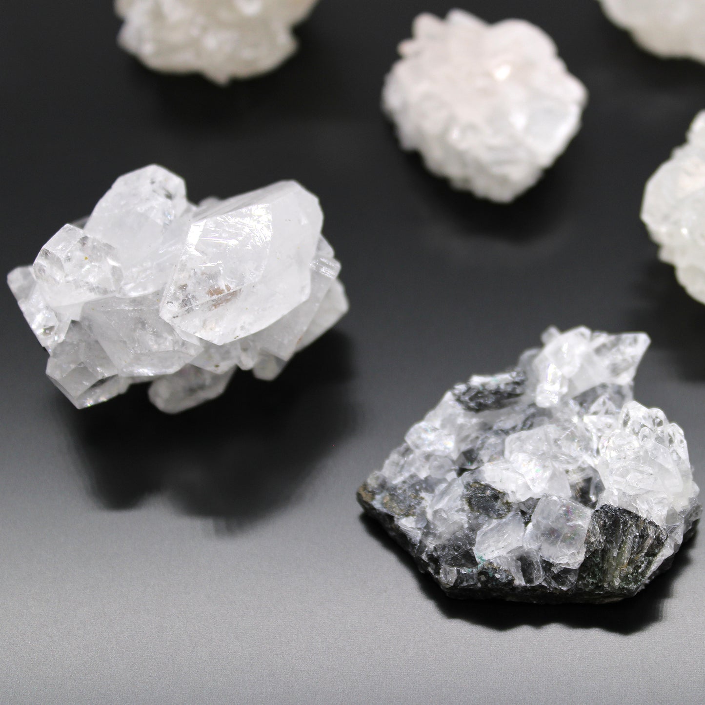 White Appophyllite Clusters 20-30mm From Witch, Please!