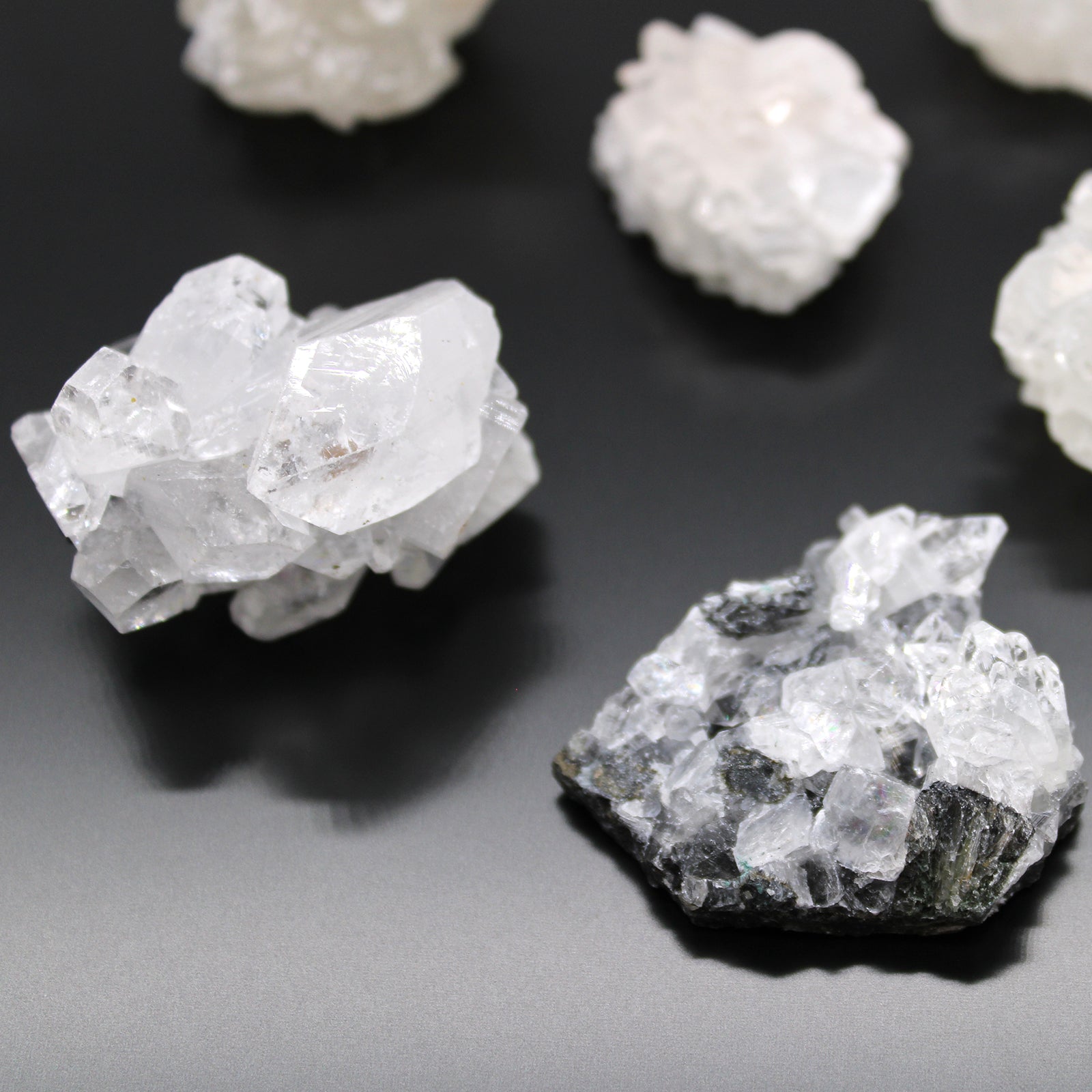 White Appophyllite Clusters 20-30mm From Witch, Please!