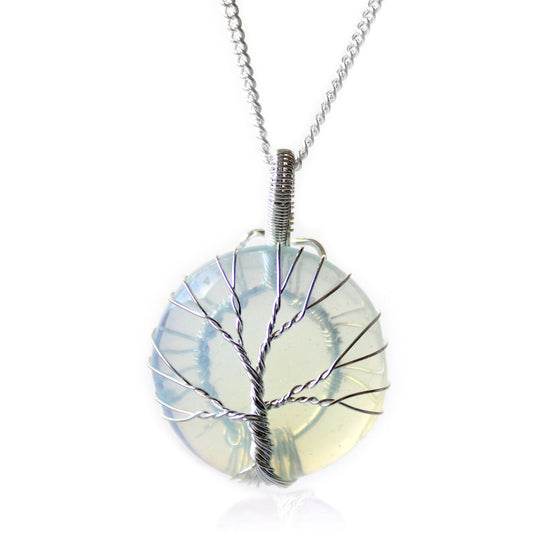 Tree of Life Gemstone Necklace - Opalite From Witch, Please!