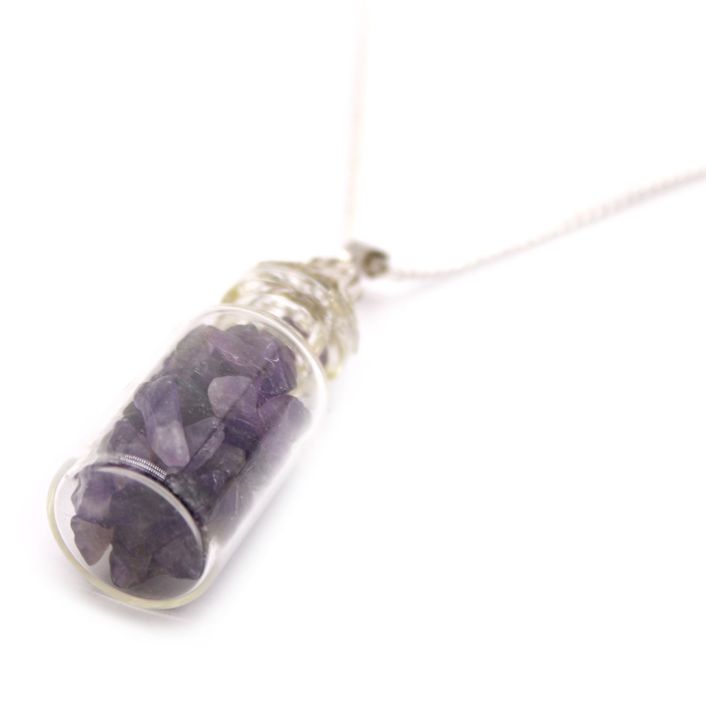 Bottled Gemstones Necklace - Amethyst From Witch, Please!