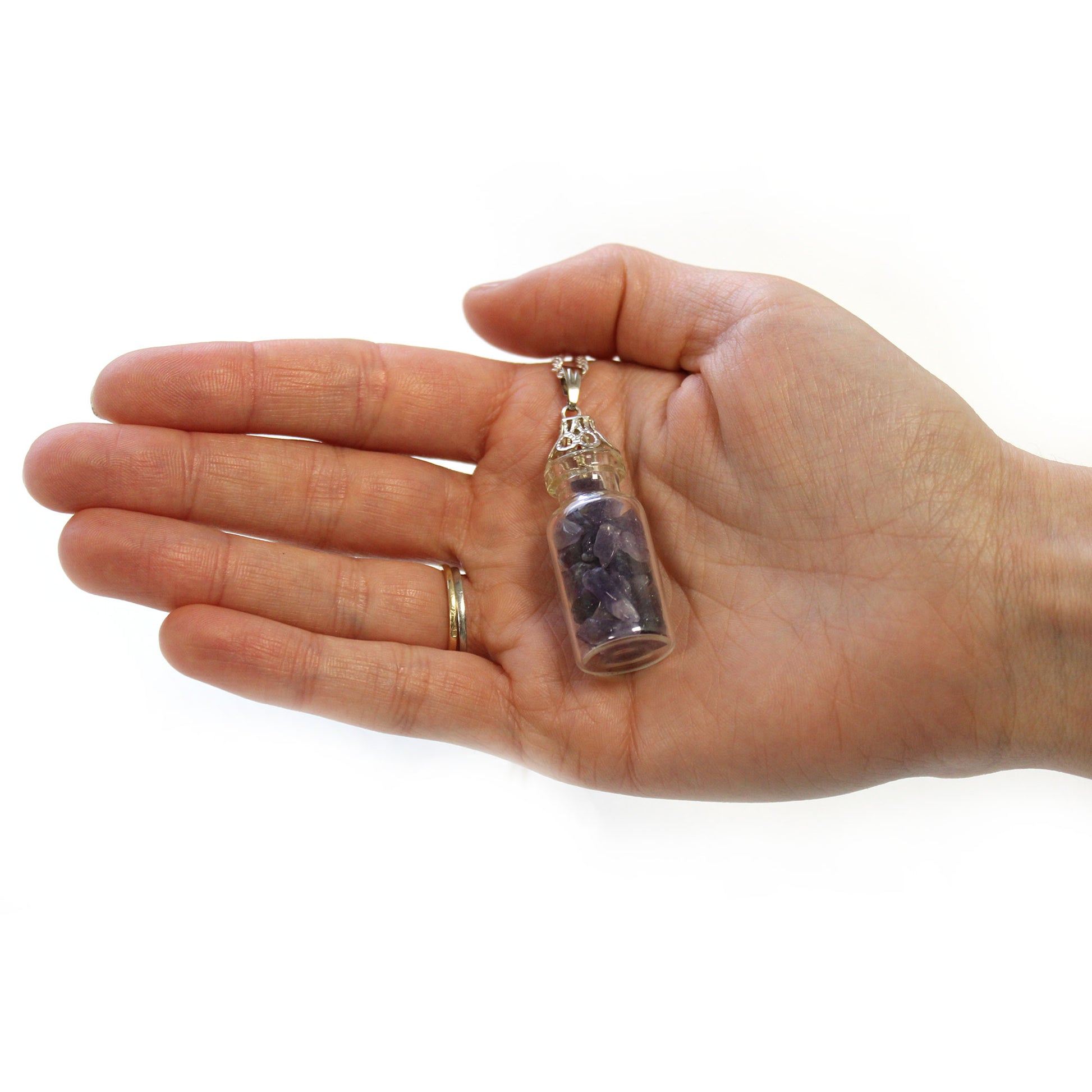 Bottled Gemstones Necklace - Amethyst From Witch, Please!