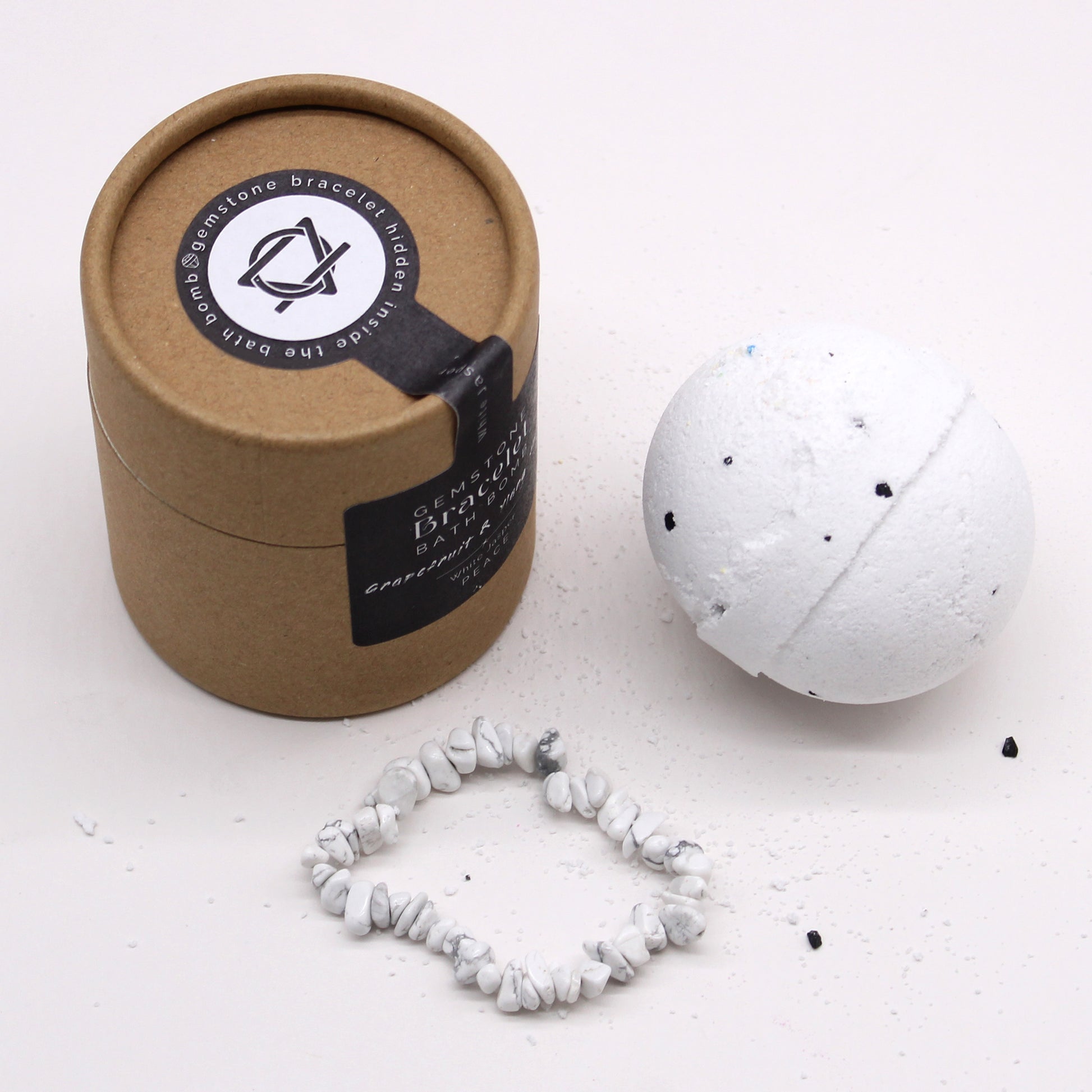 White Jasper Gem Bracelet Bath Bomb From Witch, Please!