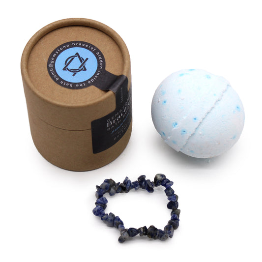 Sodalite Gem Bracelet Bath Bomb From Witch, Please!