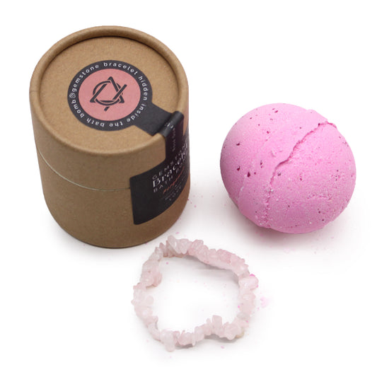 Rose Quartz Gem Bracelet Bath Bomb From Witch, Please!
