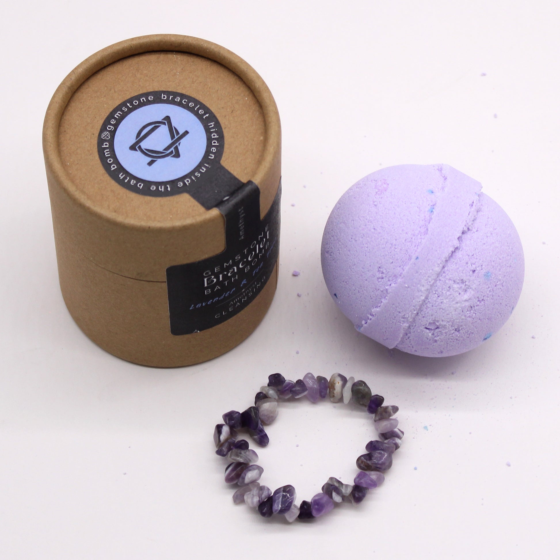 Amethyst Gem Bracelet Bath Bomb From Witch, Please!