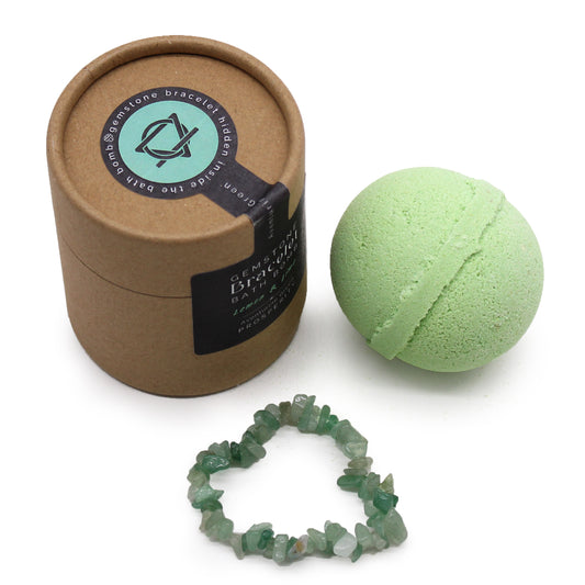 Green Aventurine Gem Bracelet Bath Bomb From Witch, Please!