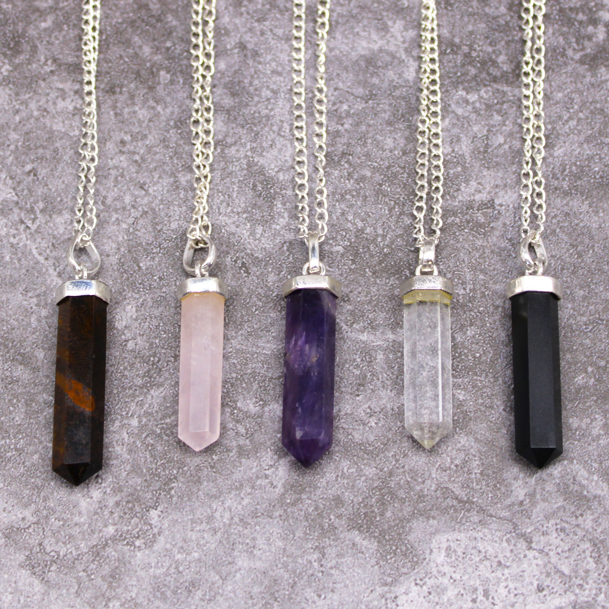 Gemstone Classic Point Pendant - Tiger Eye From Witch, Please!