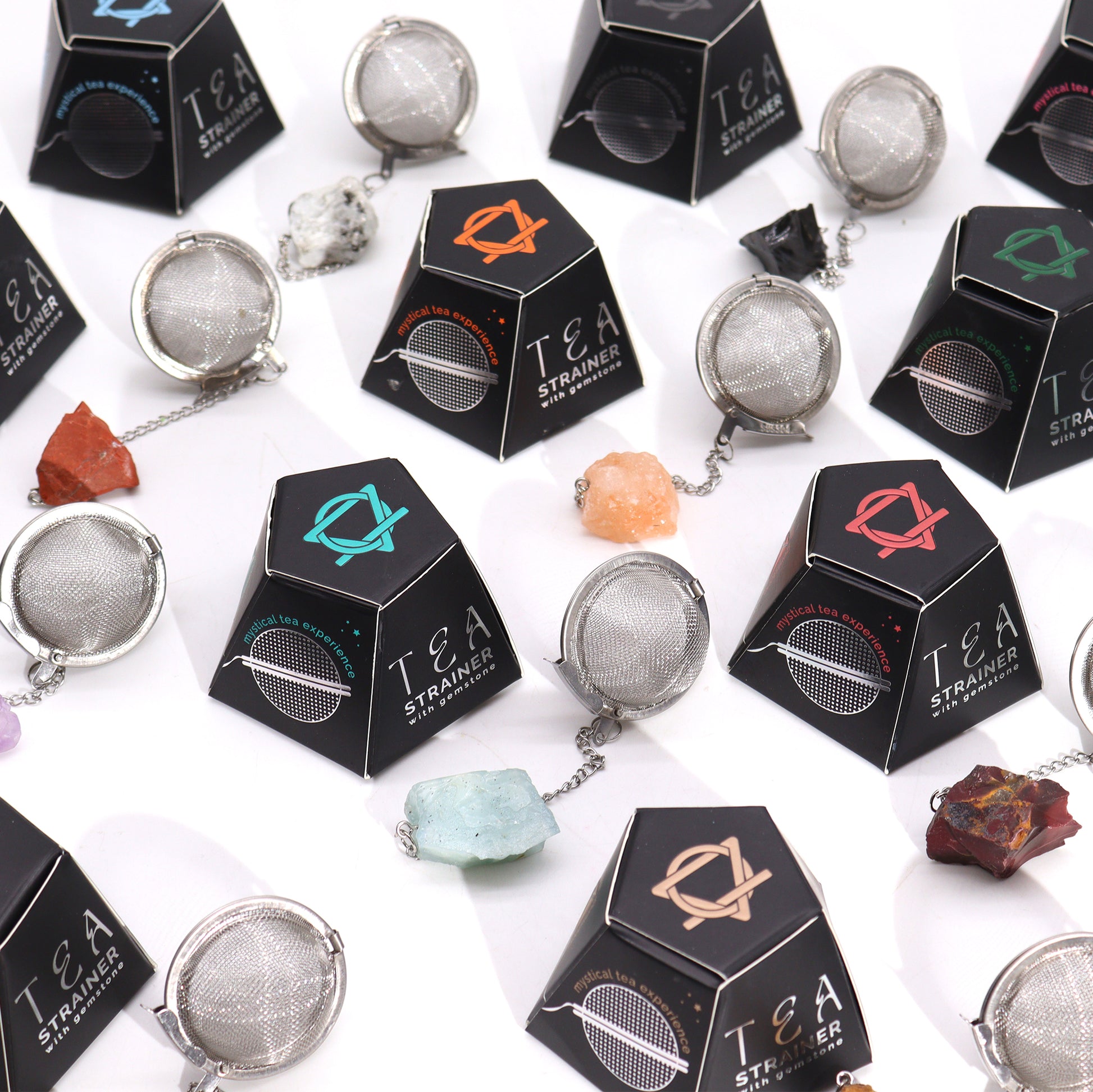 Raw Crystal Gemstone Tea Strainer - Black Obsidian From Witch, Please!