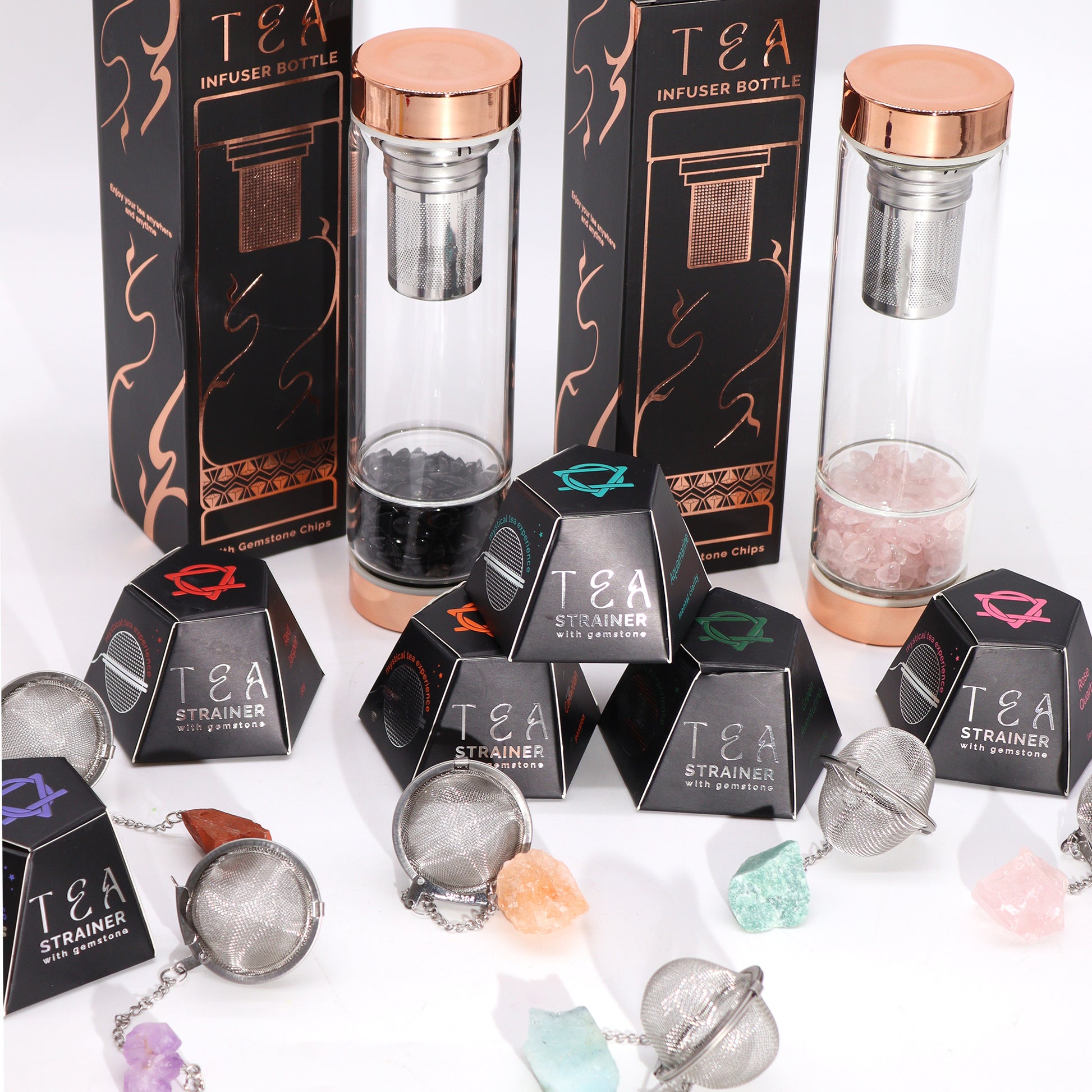 Raw Crystal Gemstone Tea Strainer - Black Obsidian From Witch, Please!