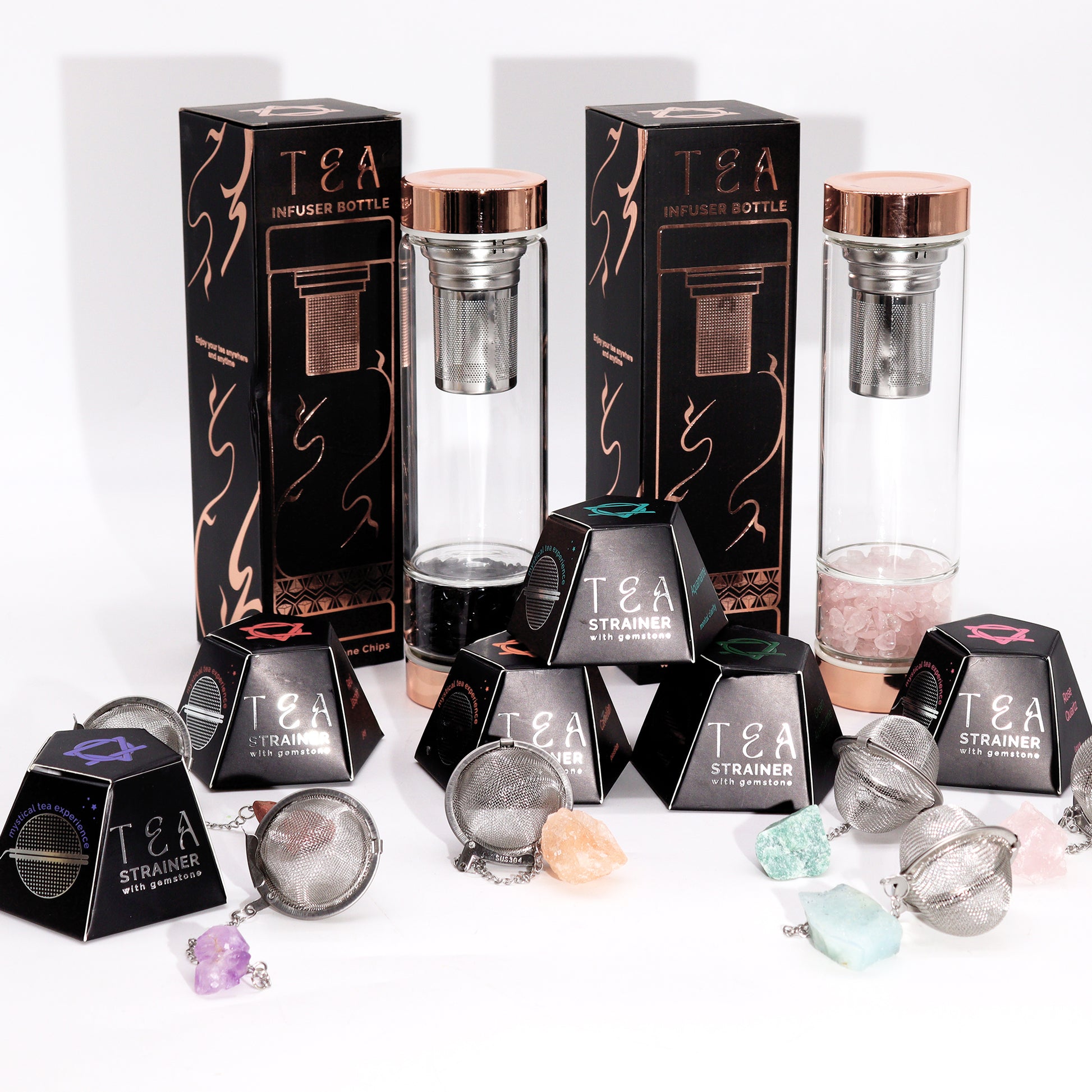 Raw Crystal Gemstone Tea Strainer - Smoky Quartz From Witch, Please!