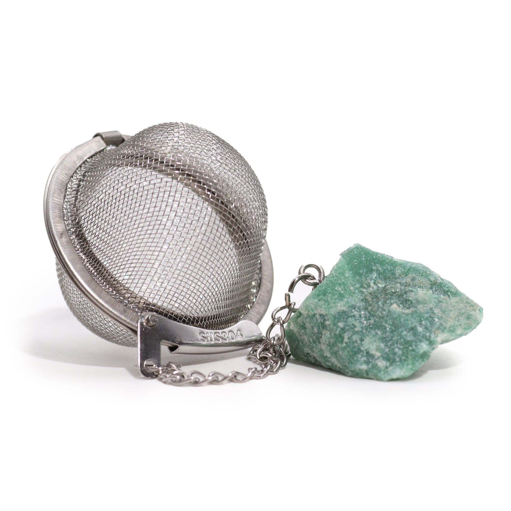 Raw Crystal Gemstone Tea Strainer - Green Aventurine From Witch, Please!