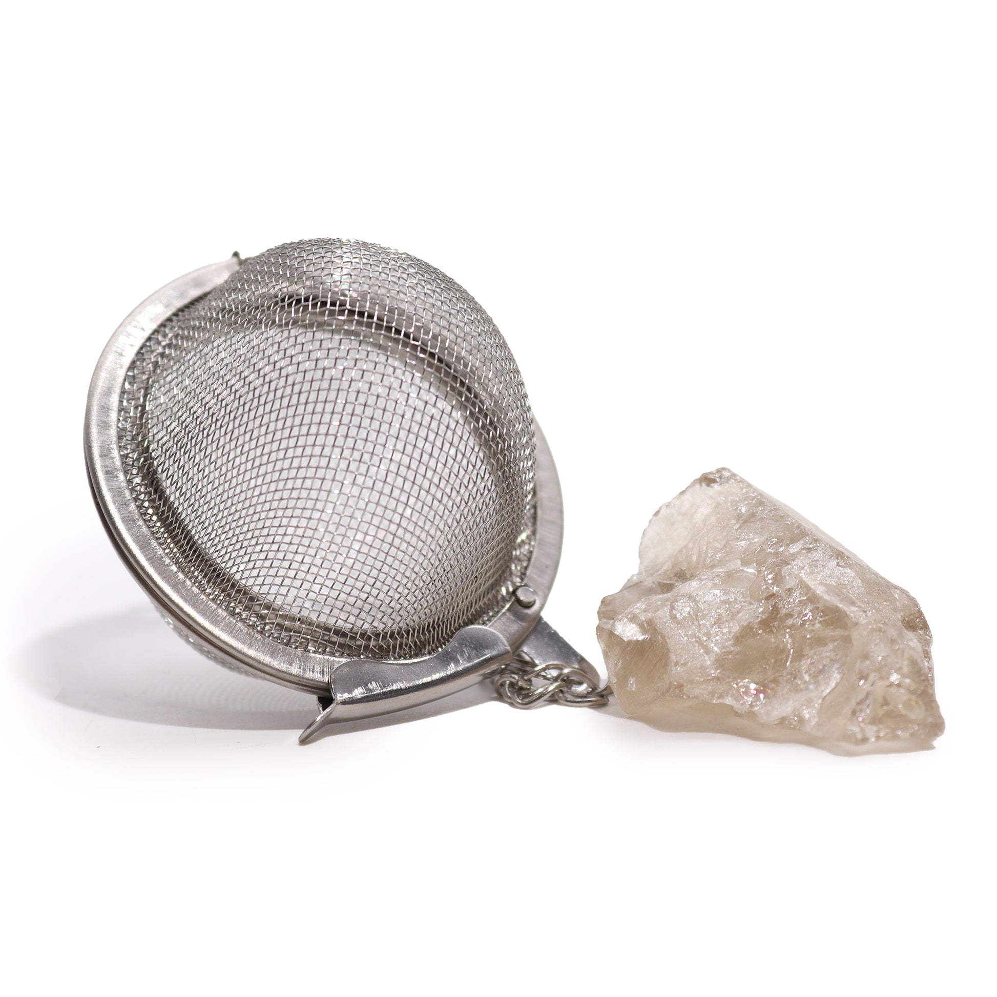 Raw Crystal Gemstone Tea Strainer - Smoky Quartz From Witch, Please!