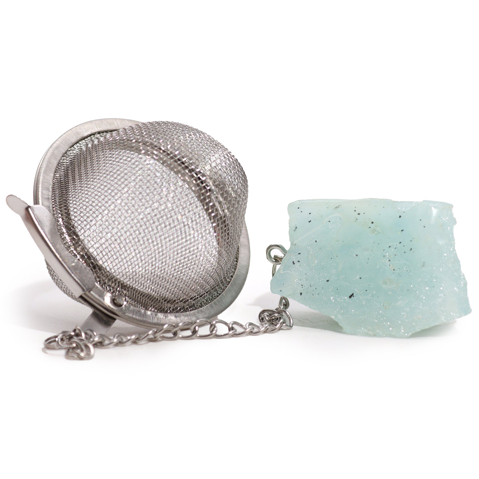 Raw Crystal Gemstone Tea Strainer - Aquamarine From Witch, Please!