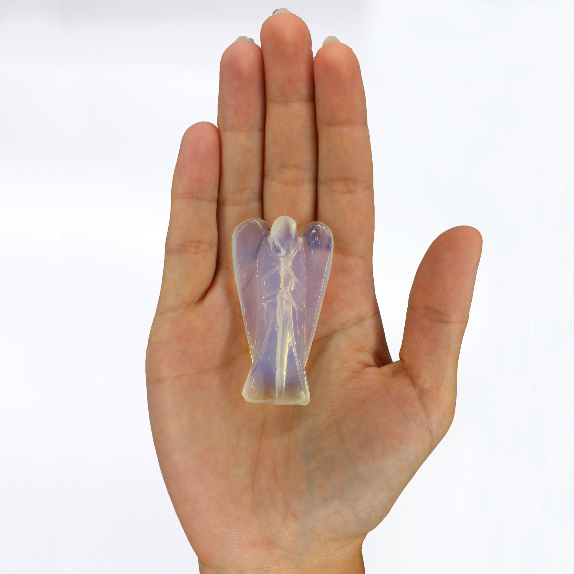 Hand Carved Gemstone Angel - Opalite From Witch, Please!