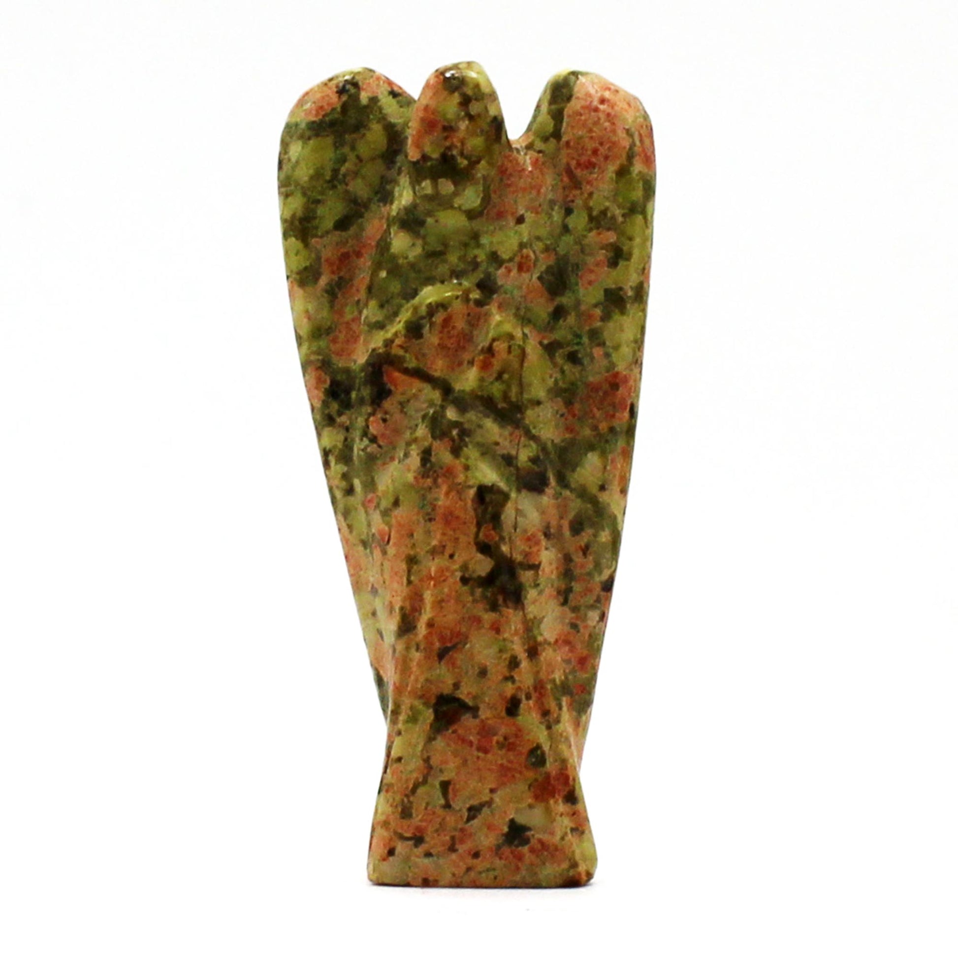 Hand Carved Gemstone Angel - Unakite From Witch, Please!