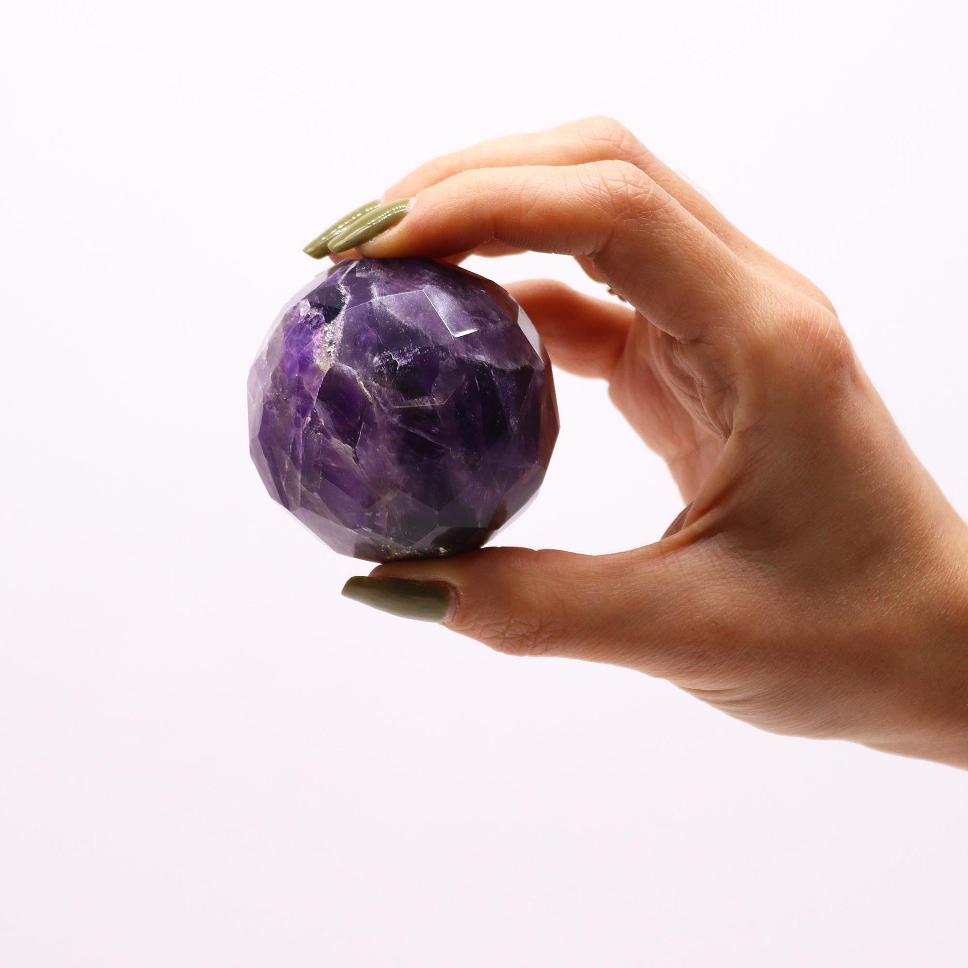 Gemstone Faceted Healing Ball & Stand - Amethyst From Witch, Please!