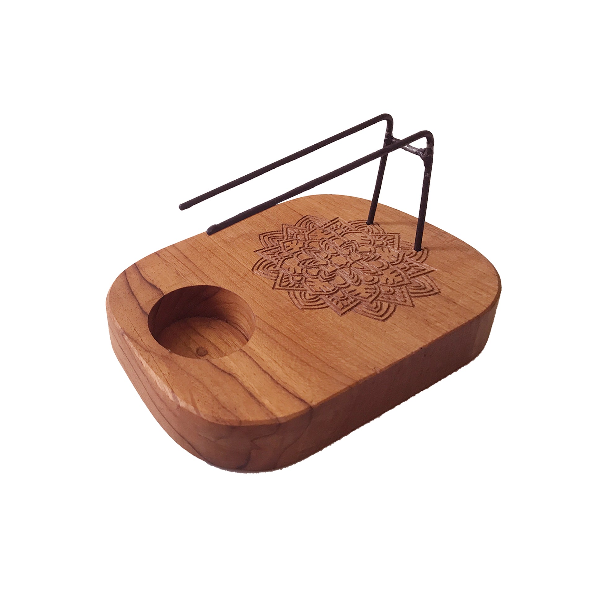 Palo Santo Heater - Teak Wood - Mandala Design From Witch, Please!