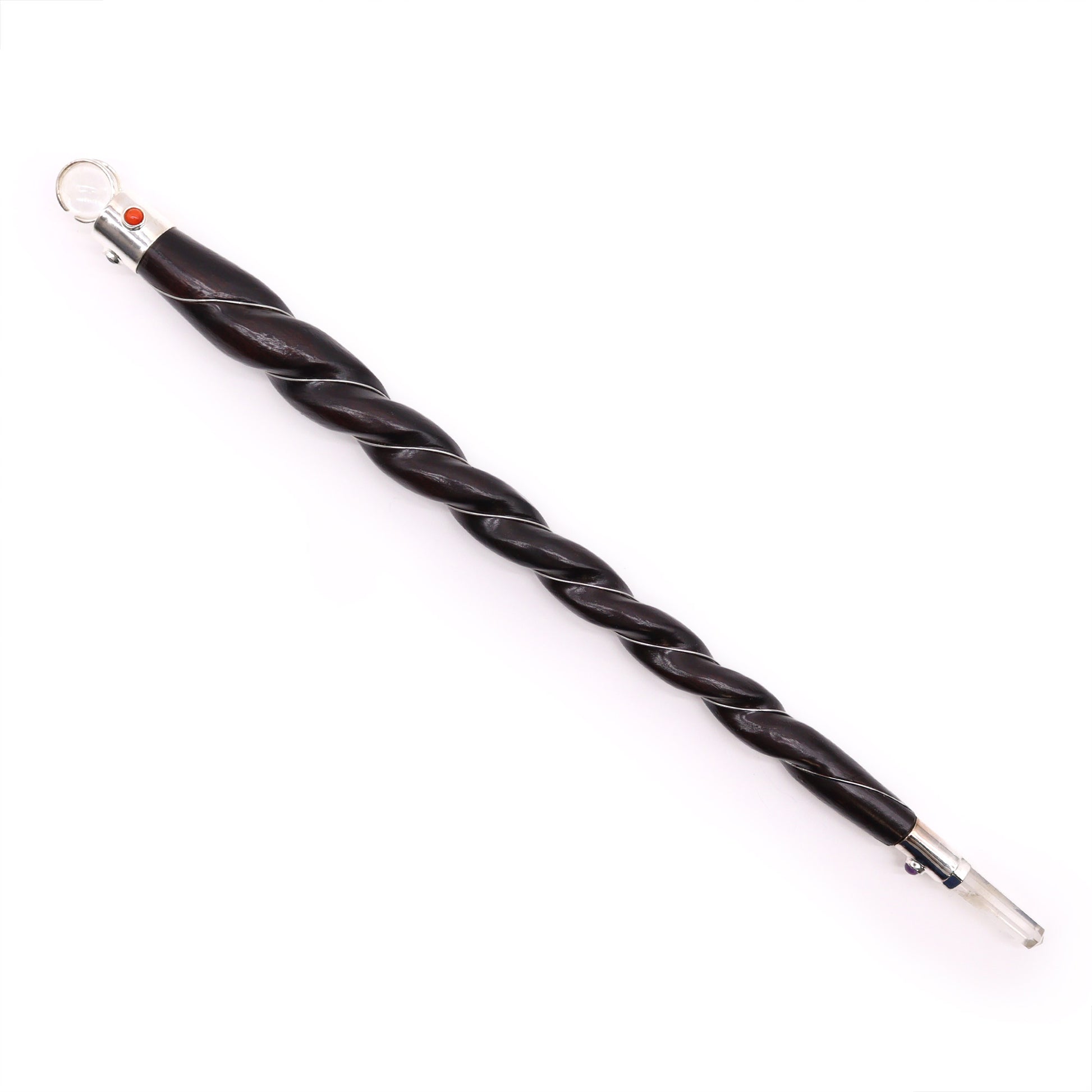 Extra Large Twisted Wood and Rock Quartz Wand From Witch, Please!