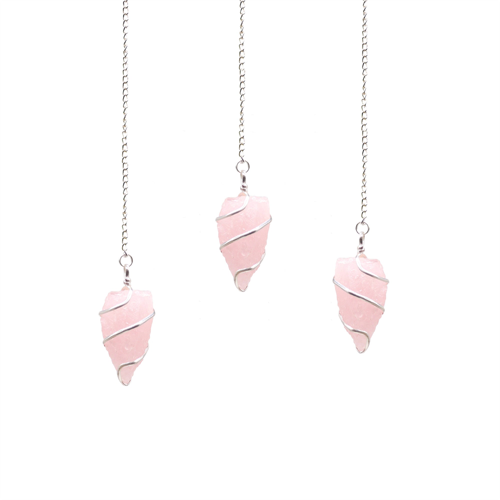 Raw Gemstone Pendulum - Rose Quartz From Witch, Please!