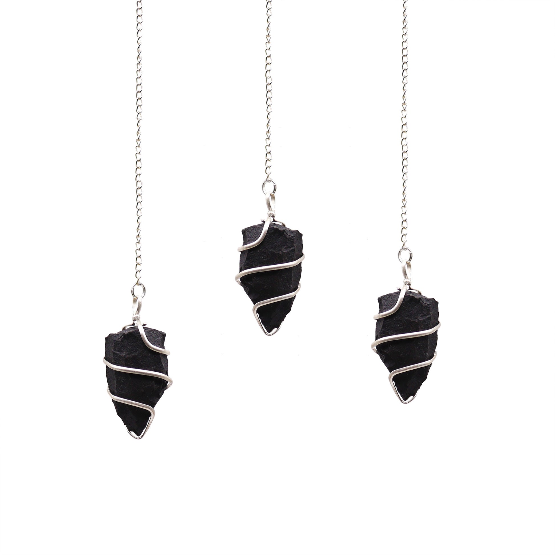 Raw Gemstone Pendulum - Black Agate From Witch, Please!