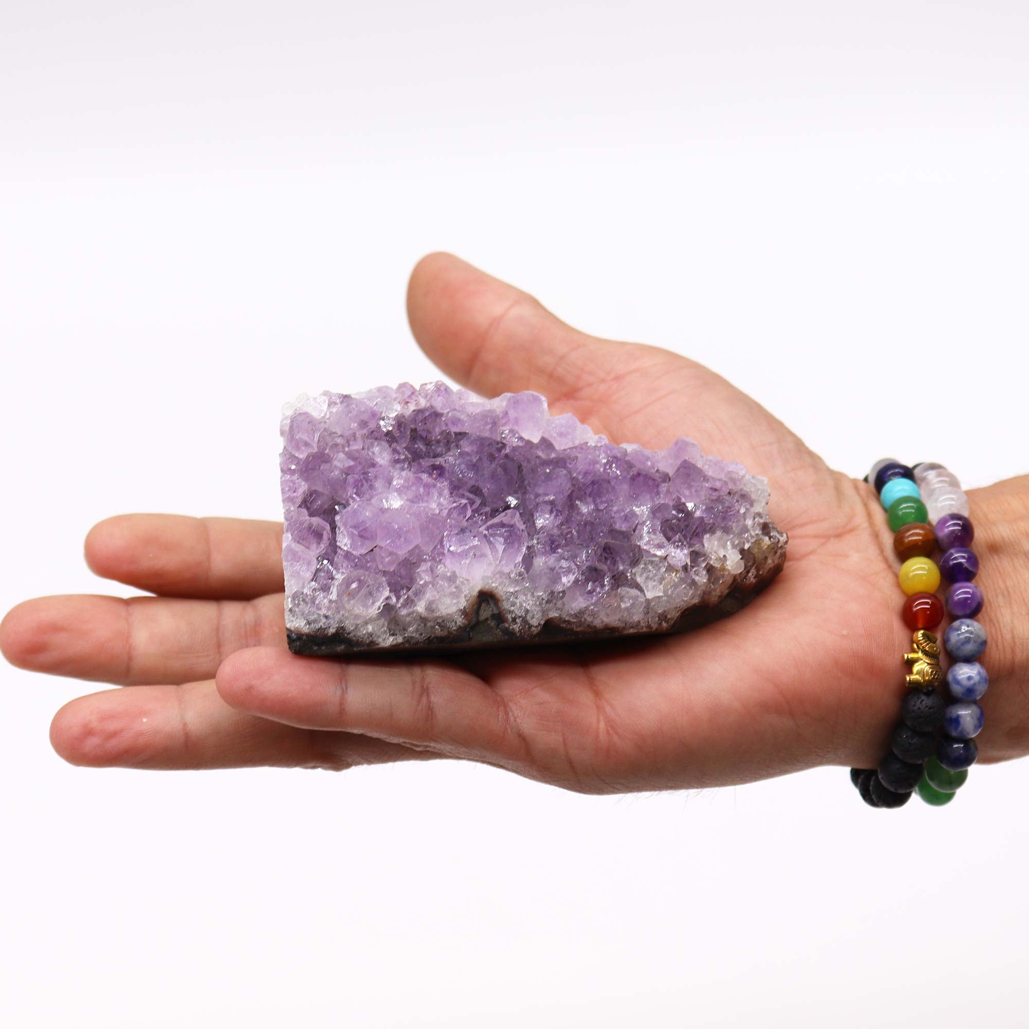 Medium Natural High Grade Amethyst Standing Cluster (approx 350-450gms 7.5-10cm) From Witch, Please!