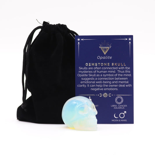 Gemstone Small Skull - Opalite From Witch, Please!