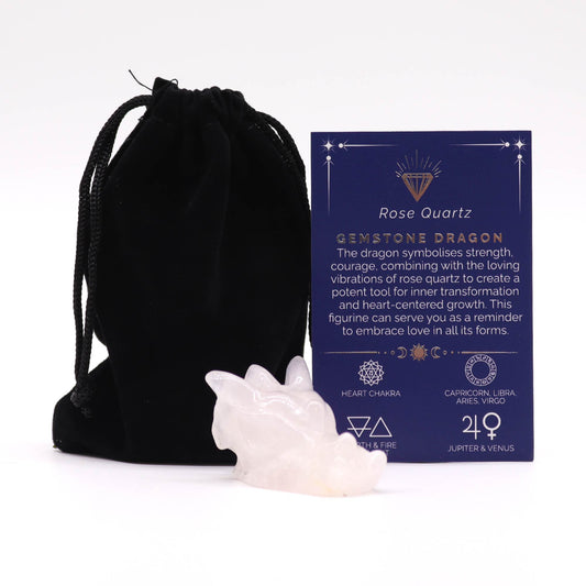 Gemstone Small Dragon Head- Rose Quartz From Witch, Please!