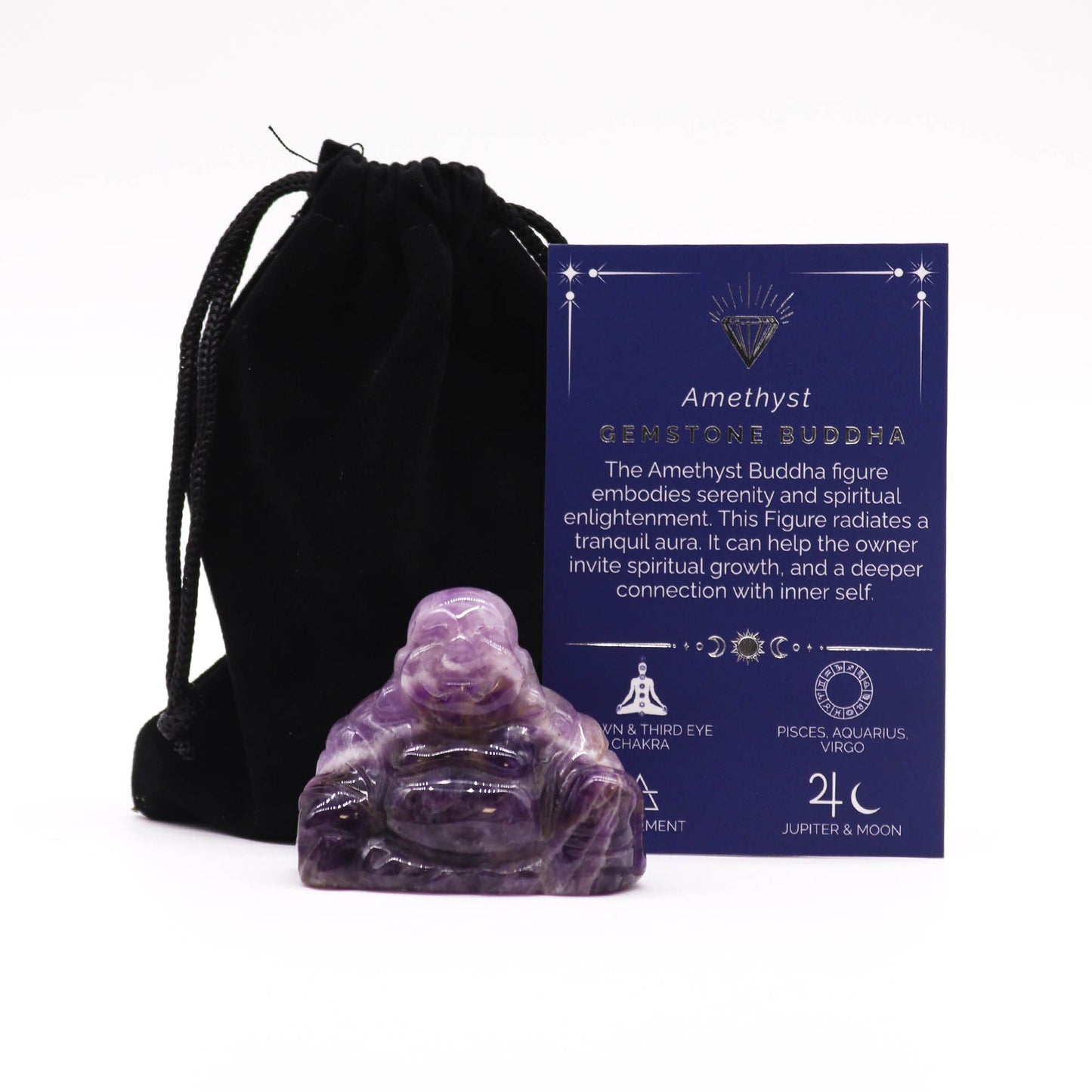 Gemstone Large Buddha - Amethyst From Witch, Please!