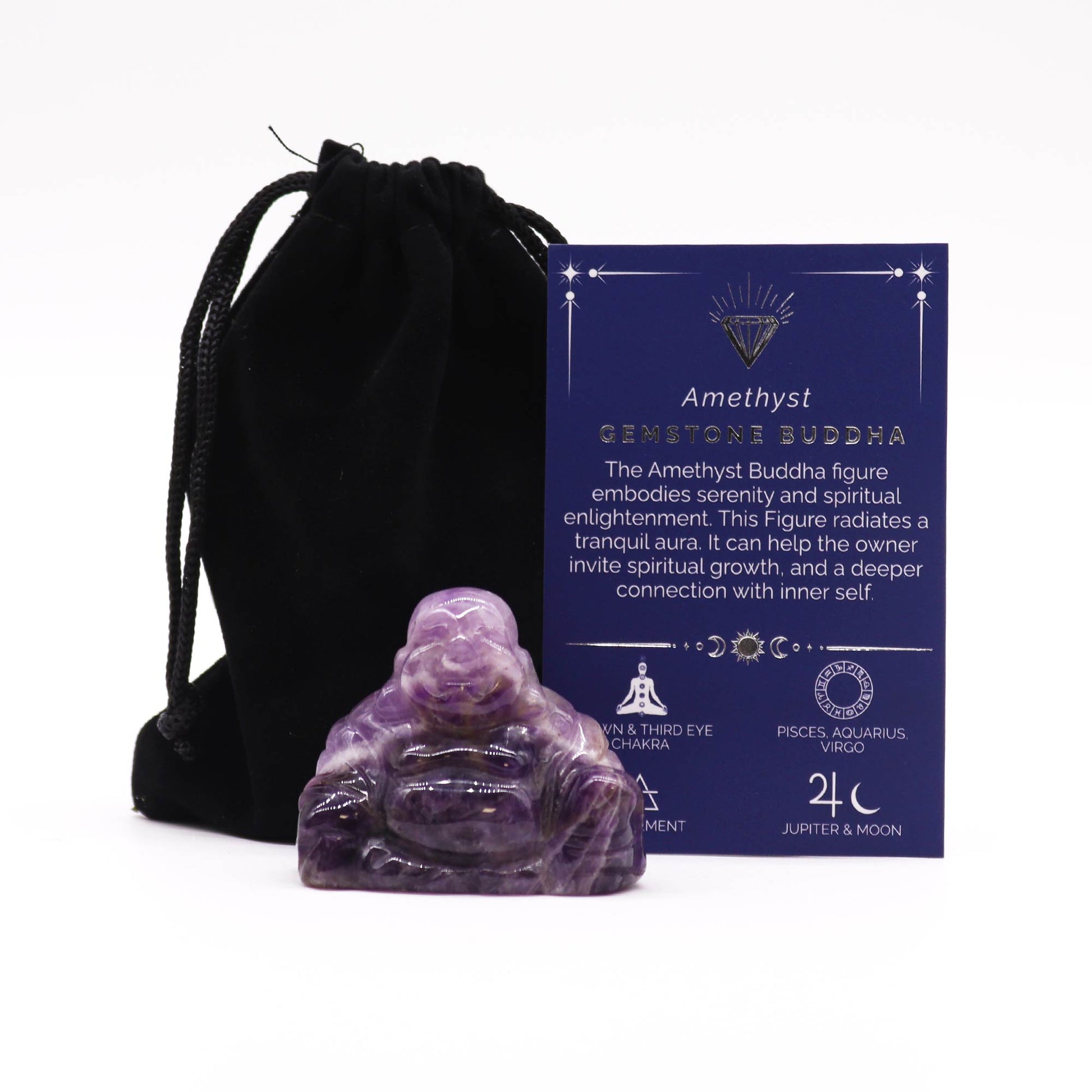 Gemstone Large Buddha - Amethyst From Witch, Please!