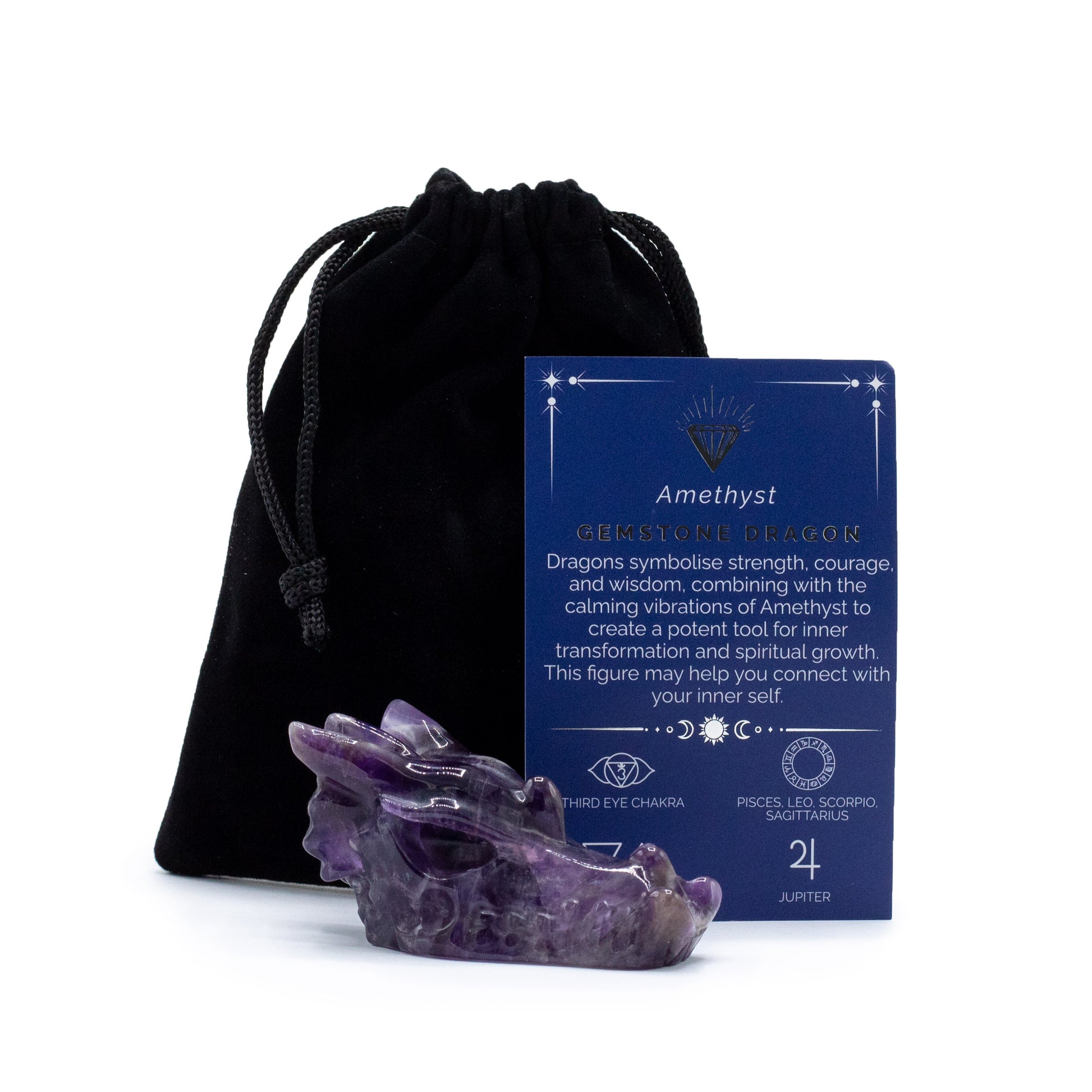 Gemstone Large Dragon Head- Amethyst From Witch, Please!